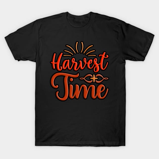 Harvest Time, colorful autumn, fall seasonal design T-Shirt by crazytshirtstore